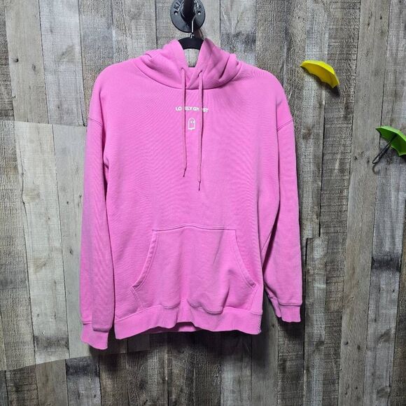 Lonely Ghost Pink Graphic Text Me When You Get Home Hoodie - Picture 2 of 7